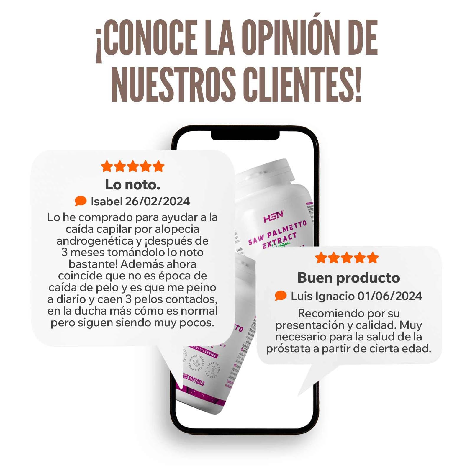 HSN Saw Palmetto 320mg - Serenoa repens – 100% Extracto de Baya | 120 Perlas Vegetales - 85% Ácidos Grasos (Ácido Oleico y Ácido laurico) - 20x Veces Más Concentrado | No-GMO, Vegano, Sin Gluten