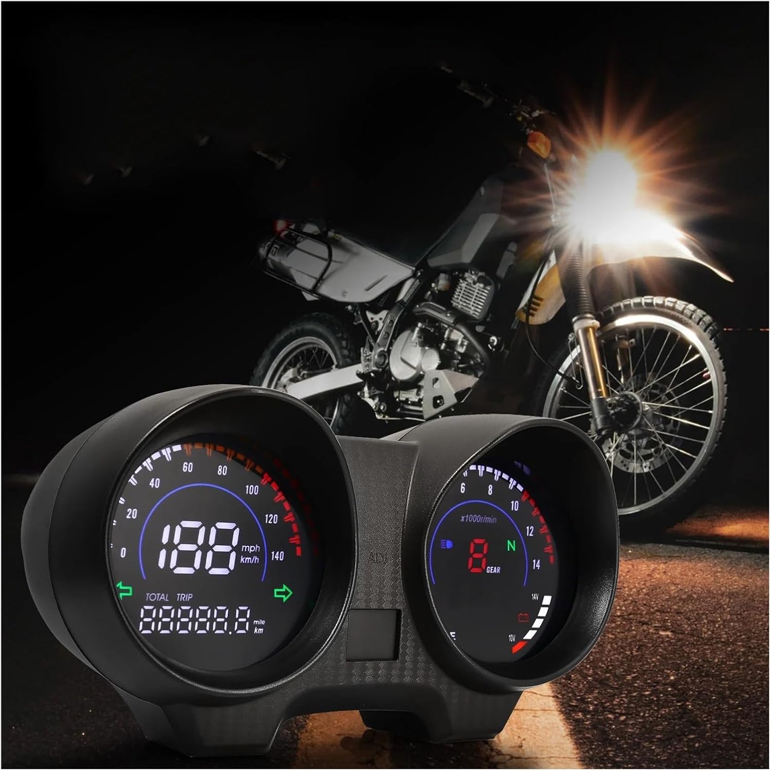 Speedometer Gauge Motorcycle Speedometer Tachometer Odometer Fuel Gauge Volts Dashboard for Titan 150 for CG150 Fan150