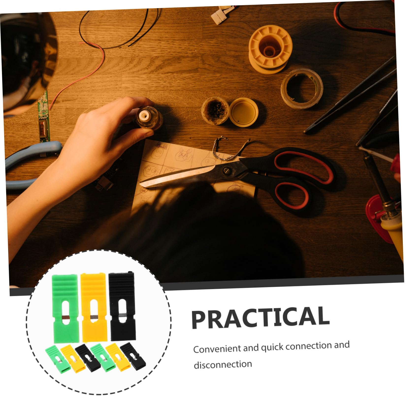 iplusmile Cappucci per Ponticello per Connessioni Sicure da 2,54mm in Plastica 60 Pezzi e Colore Casuale Nero, Giallo e Verde, Design Aperto e Chiuso e Risparmio Spazio in Hard Drive