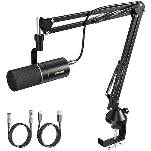 TONOR Dynamic Microphone w/ Boom Arm