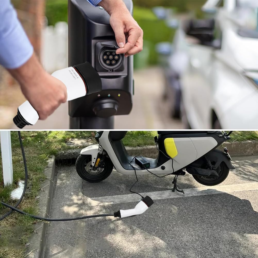 Caricabatterie EV Tipo 2 32A 22kW,IP54 Spina Femmina 2 IEC 62196 3 Fasi 480V, per Auto Elettriche PHEV Compatibile con Stazioni Pubbliche Private, Resistente a -30°C~50°C