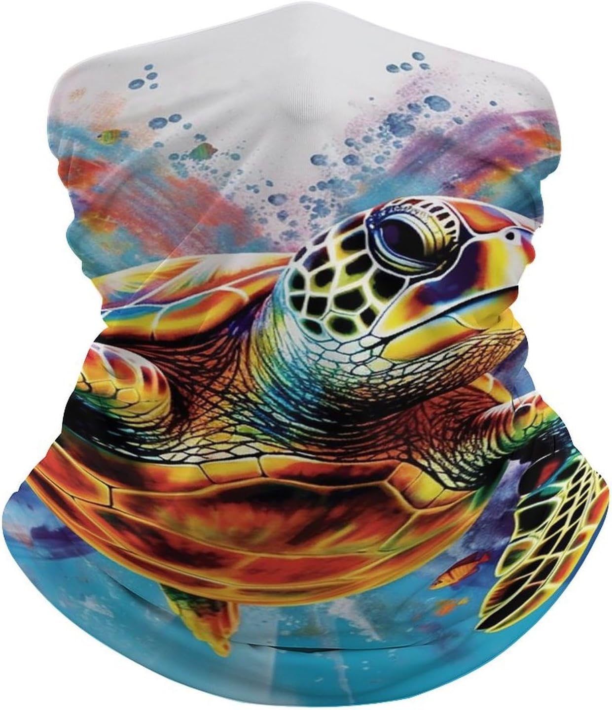 Colorful Sea Turtle Cooling Bandana, UV Protection Neck Gaiter image 2