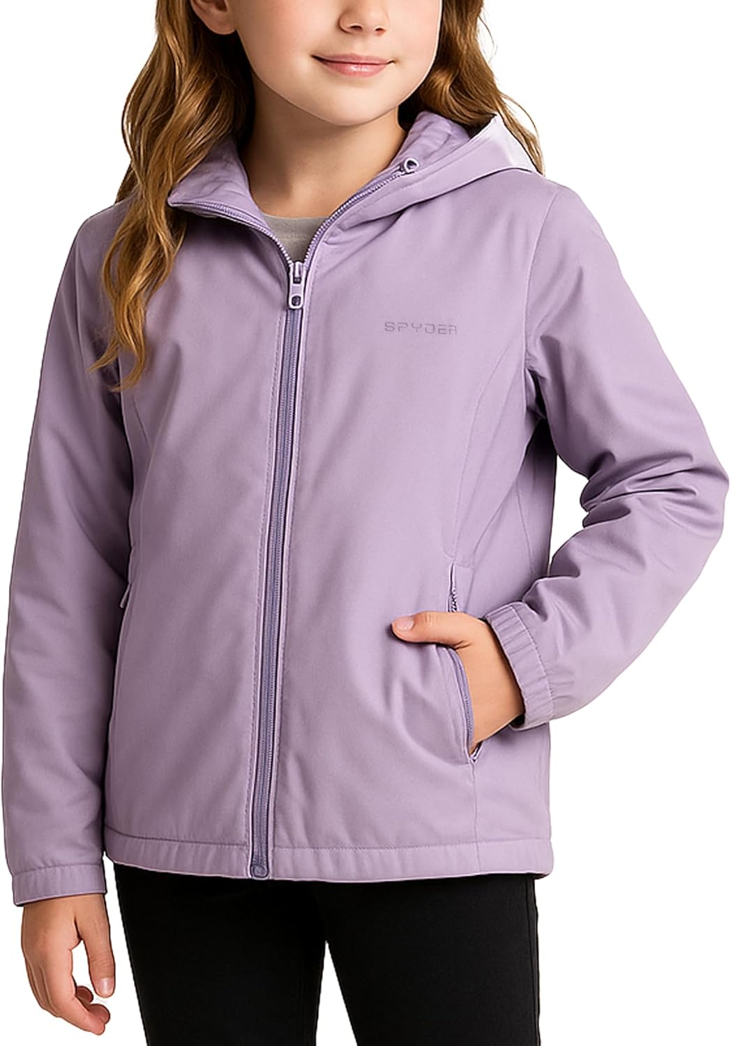 Spyder Girls Windbreaker Jacket - Lightweight Insulated Water and Wind Resistant Jackets for Girls Zip Up Kids Outerwear Coat