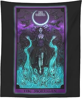 The Morrigan Death Tarot Card Tapestry - Pagan Got