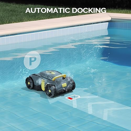 Miniatura 5 de VINGLI Aspiradora robótica inalámbrica para piscinas, limpiador automático de piscinas para piscinas sobre el suelopiscinas enterradas de hasta 900