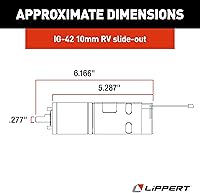 Vista 3 de Lippert 236575 motor lateral para RV, empotrado en pared.