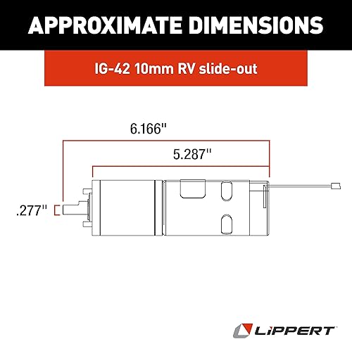 Miniatura 3 de Lippert 236575 motor lateral para RV, empotrado en pared.