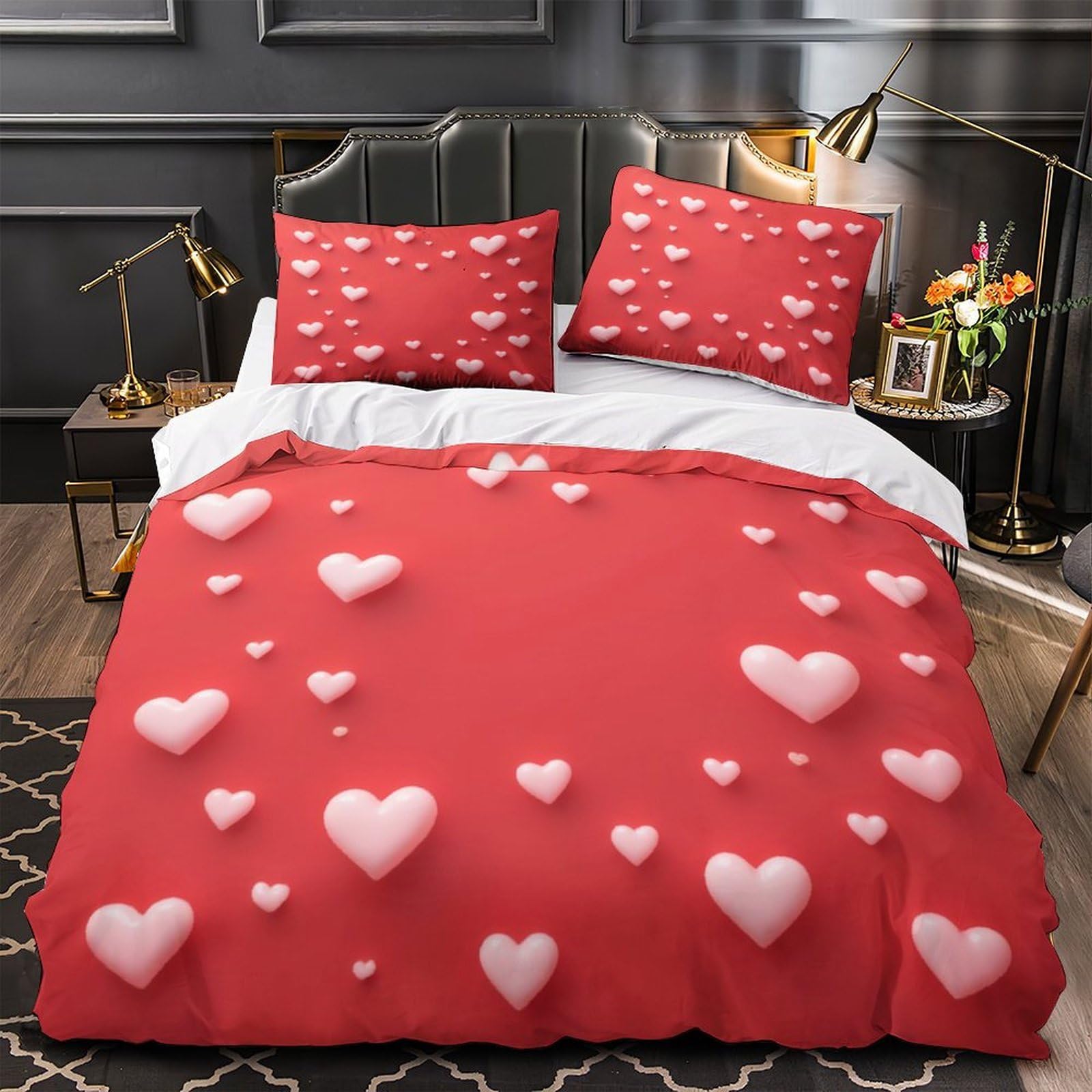 Housse de couette Saint-Valentin 140x200cm pour transformer la chambre d'un adolescent