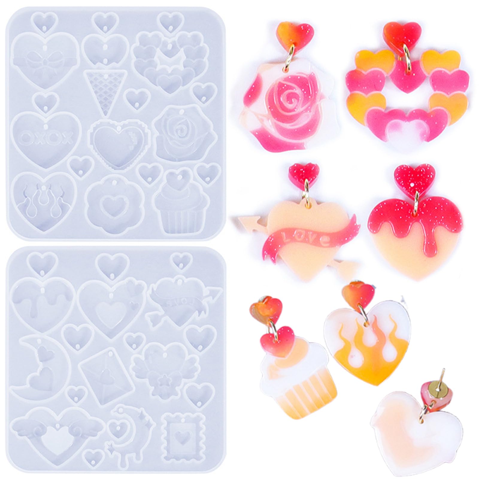Moule silicone cœur pour offrir un bijou Saint-Valentin unique