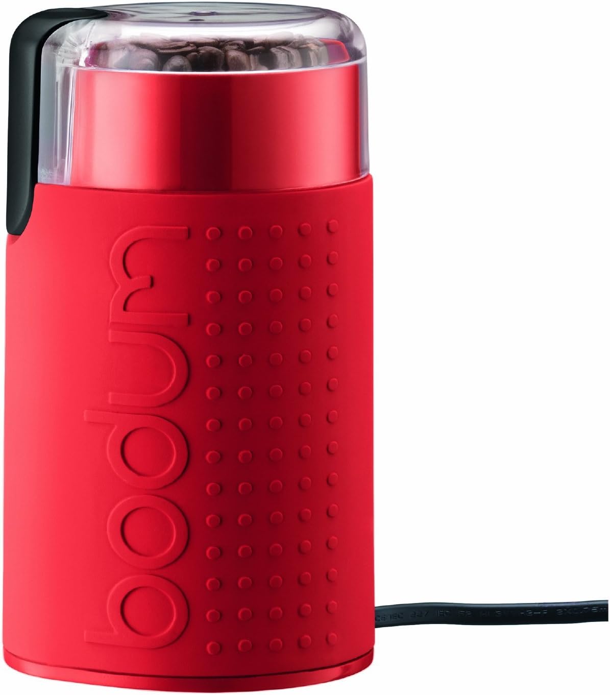 BODUM Bistro Electric Coffee Grinder, Holds 60 g of Beans Red