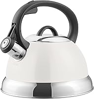 Vista 1 de Mr. Coffee Flintshire - Hervidor de té silbante de acero inoxidable de 1.75 cuartos de galón con mango de nailon, hervidor de cocina duradero