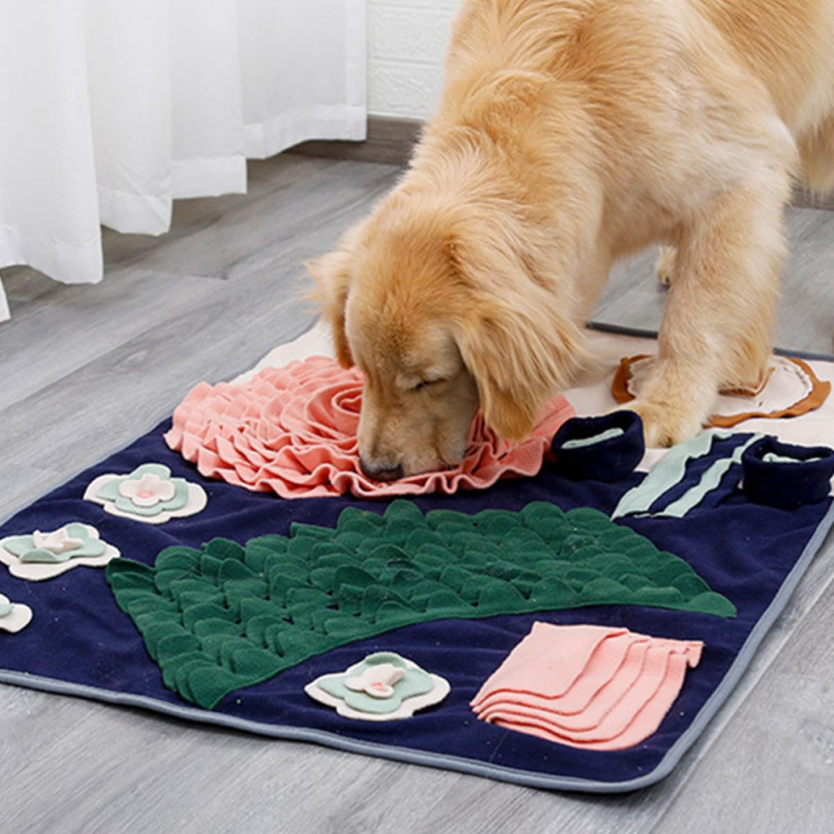 Schnüffelmatte für Hunde mit Großer Fläche und Versteckten Fächern | Polar Fleece, Bissfest und Weich, Haustierartikel für Training und Entspannung