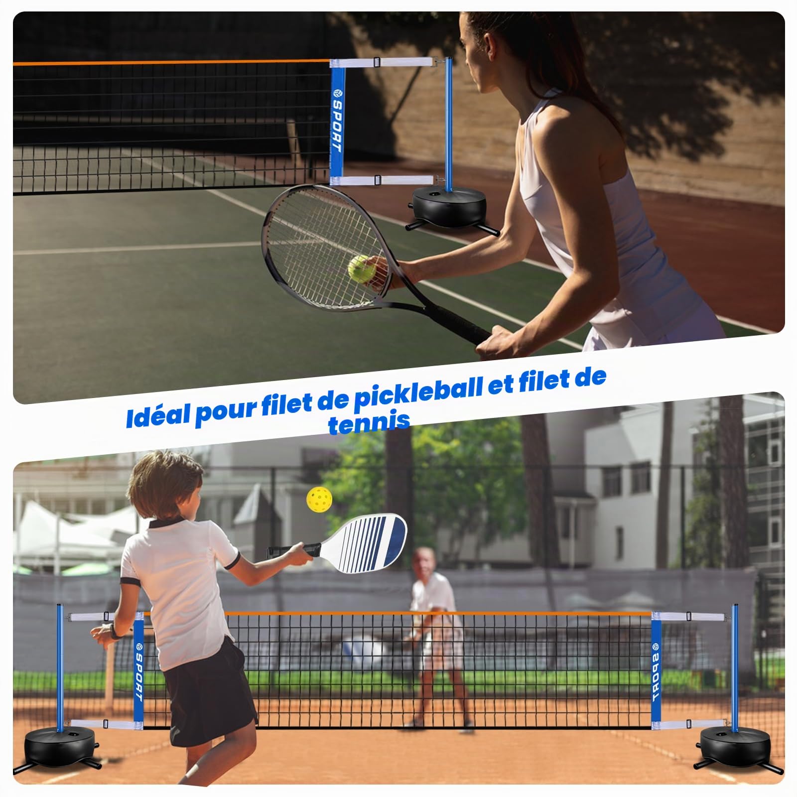 Filet de Volleyball de Piscine avec 2 balles Aquatiques