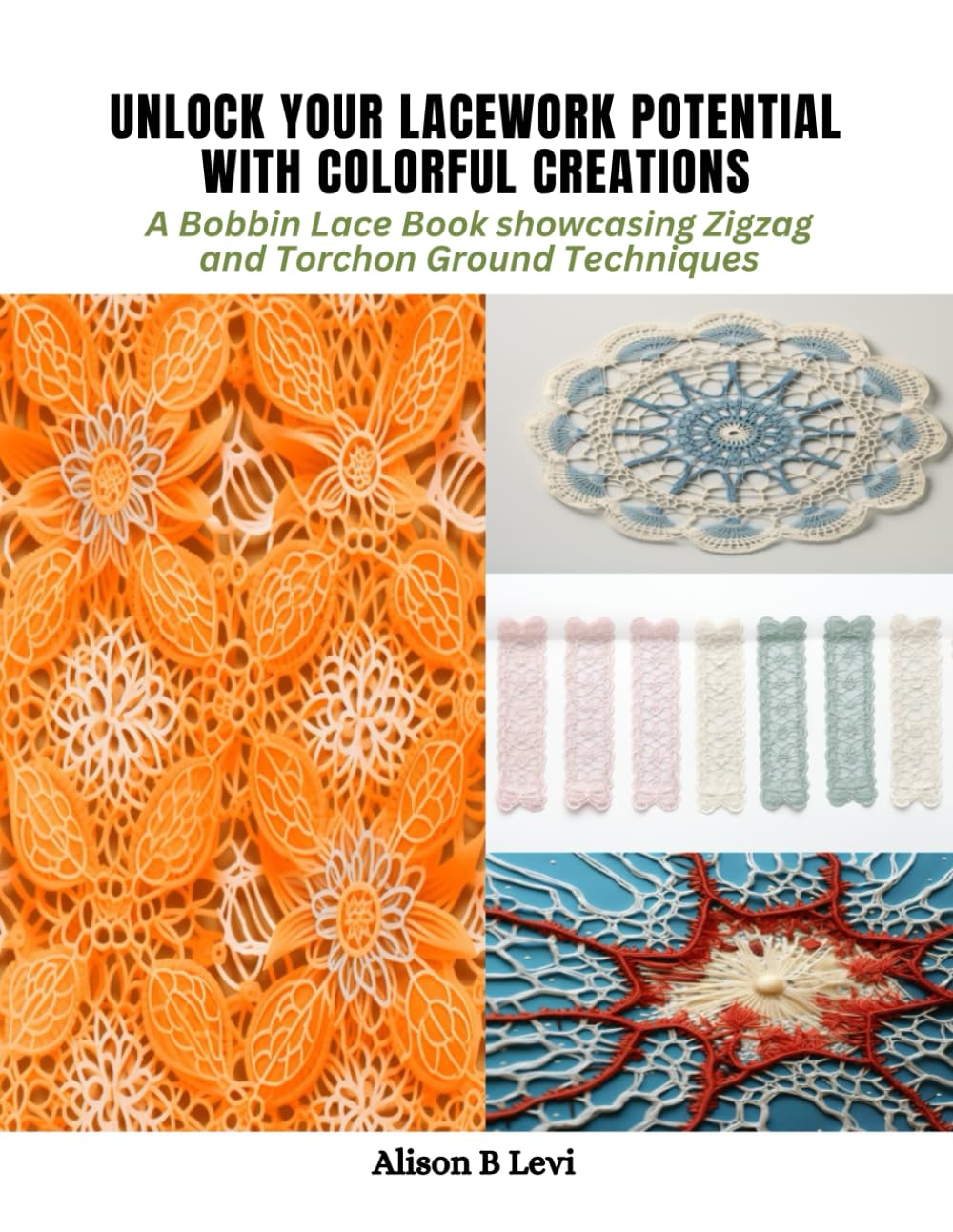 Alison B LeviUnlock Your Lacework Potential with Colorful Creations: A Bobbin Lace Book showcasing Zigzag and Torchon Ground Techniques
