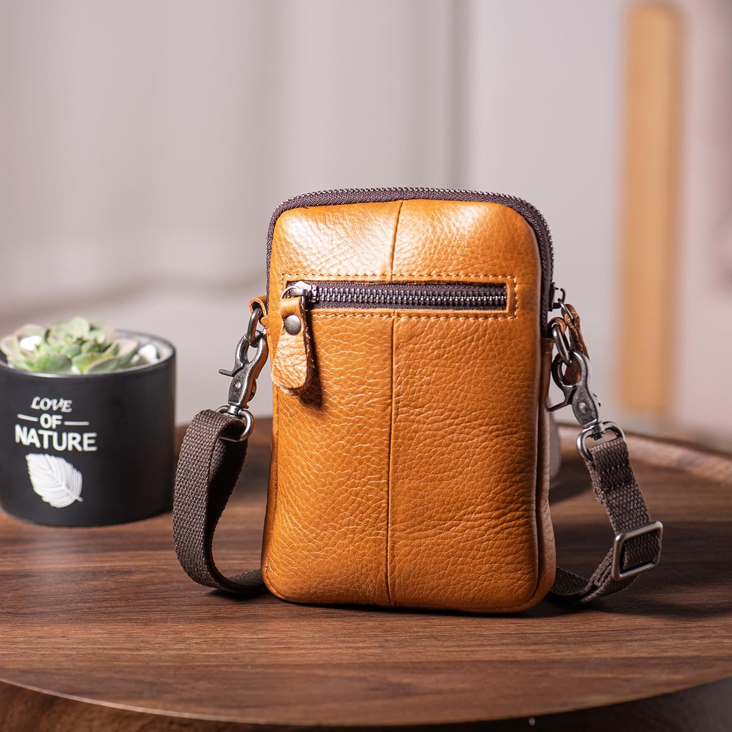 katloo Genuine Leather Crossbody Purse Cell Phone Wallet Shoulder Bag for Women, Phone Pouch Fit for iPhone 17 Pro Max 16 Pro Max 15 Pro Max 14 Pro Max Samsung Galaxy S25 Edge S24 Ultra (Brown) - Image 3