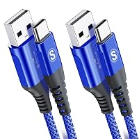 Cavo USB C 2 pezzi 2m, Cavo USB tipo C di ricarica in nylon tipo C