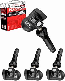 Autel TPMS MX Sensor Dual Frequency (315MHz + 433MHz) Tire Pressure Universal Programmable Rubber Valve (Autel MX Sensor Rubber 4pcs)