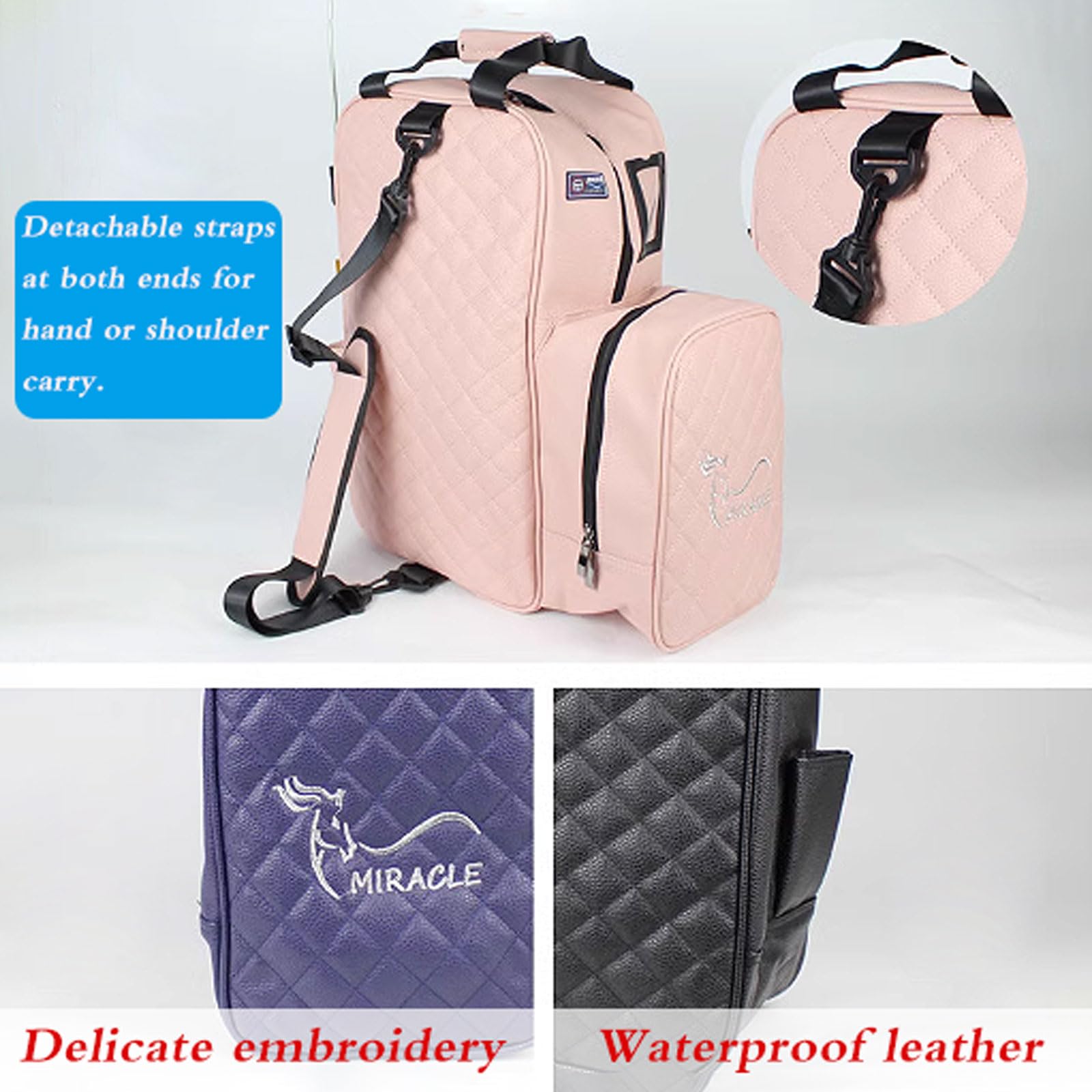 Mochila Ecuestre,Mochila para Botas de equitación con Compartimento,Bolsa de Montar,Impermeable,Fácil de Limpiar,Fácil de Llevar,Double The Comfort,para Montar y Montar