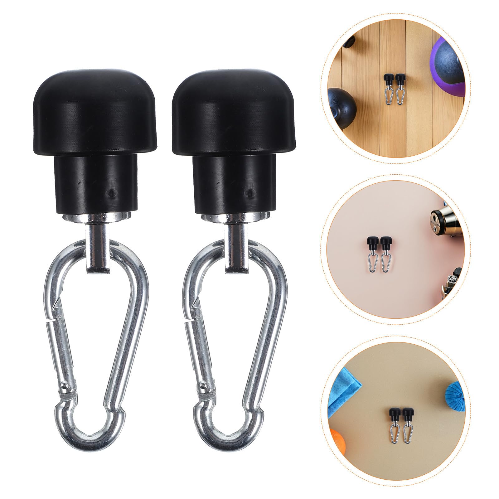Beaupretty 3 Piezas Mosquetón para Sistemas de Entrenamiento de Gimnasio Conector de Tope de Cable de Acero Accesorio de Precisión para Máquinas y Poleas en Ejercicio