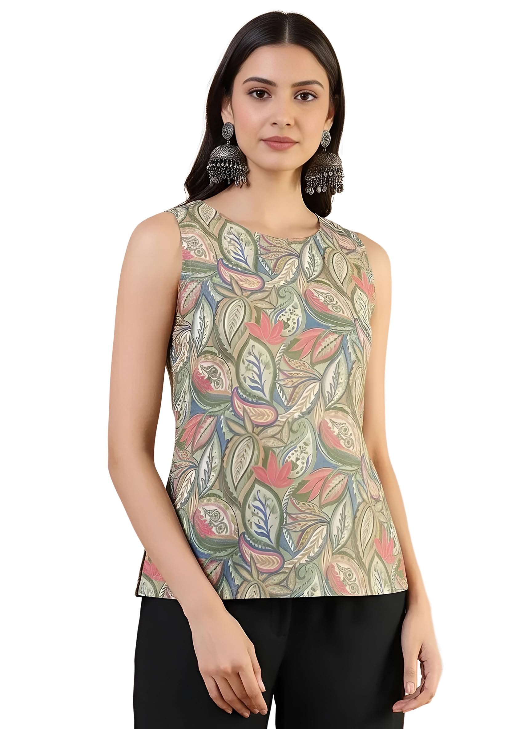 pinkmint Women’s Printed Sleeveless Top for Women & Girls | Pure Cambric Cotton Fabric | Regular Fit | Soft, Breathable| Ideal for Casual, Daily, Office & Summer Wear (Available in Plus Size)-picture-18