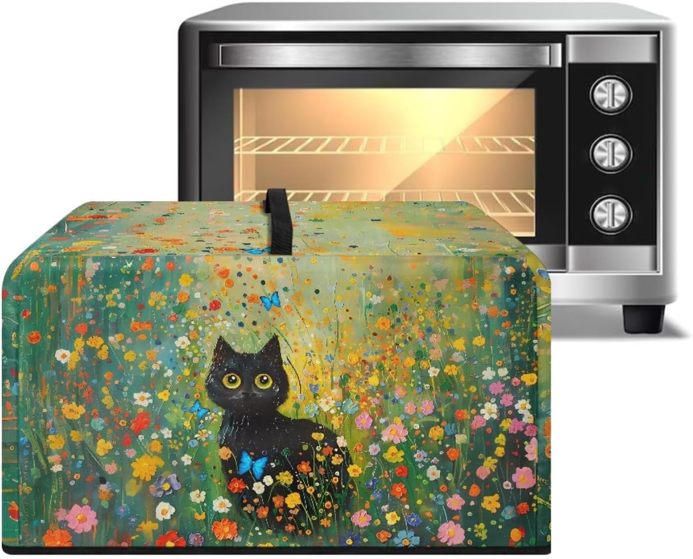Microwave Oven Dust Cover Decorative Air Fryer Toaster Oven Cover Countertop Microwave Protector for Indoor Kitchen Decor, L, Black Cat Floral Green Microwave Oven Dust Cover Decorative Air Fryer Toaster Oven Cover Countertop Microwave Protector for Indoor Kitchen Decor, L, Black Cat Floral Green
