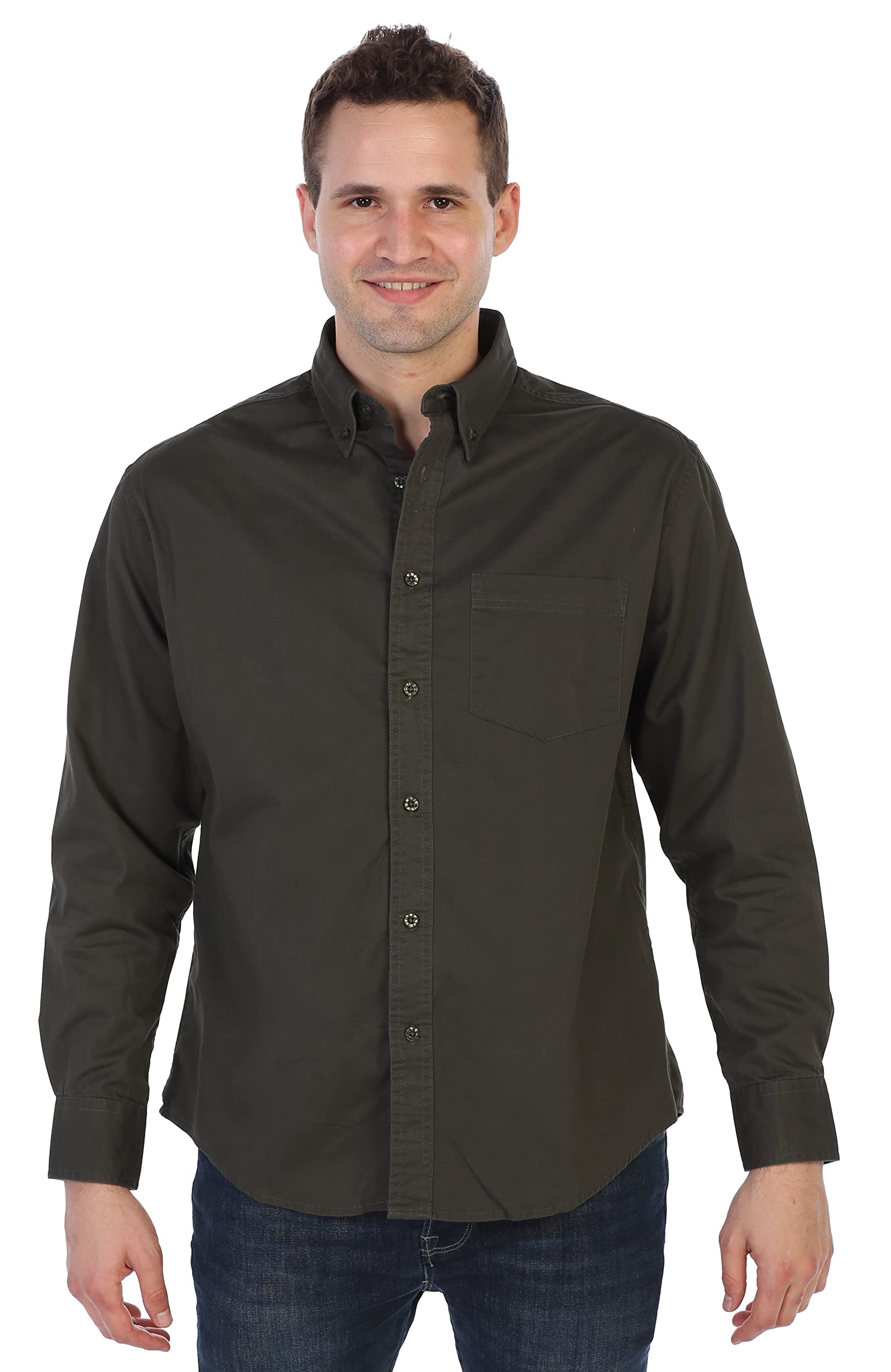 Gioberti Men's Casual Twill Oxford Shirt