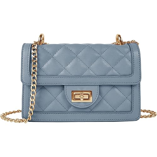 SG SUGU Small Quilted Crossbody Bag, Trendy Designer Mini Shoulder Bag, Phone Wallet Purse for Women