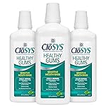 CloSYS Healthy Gums Mouthwash 32 Fl Oz, Pack of 3, Antiplaque, Anti-Gingivitis Mouthwash, Non-Burning, Non-Irritating