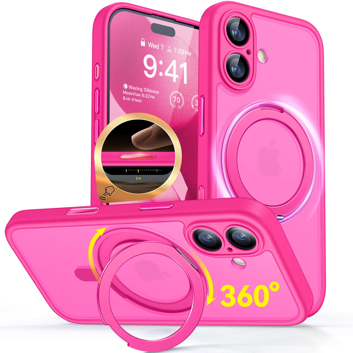 CANSHN Magnetisch für iPhone 13 14 15 16 Hülle 0606
