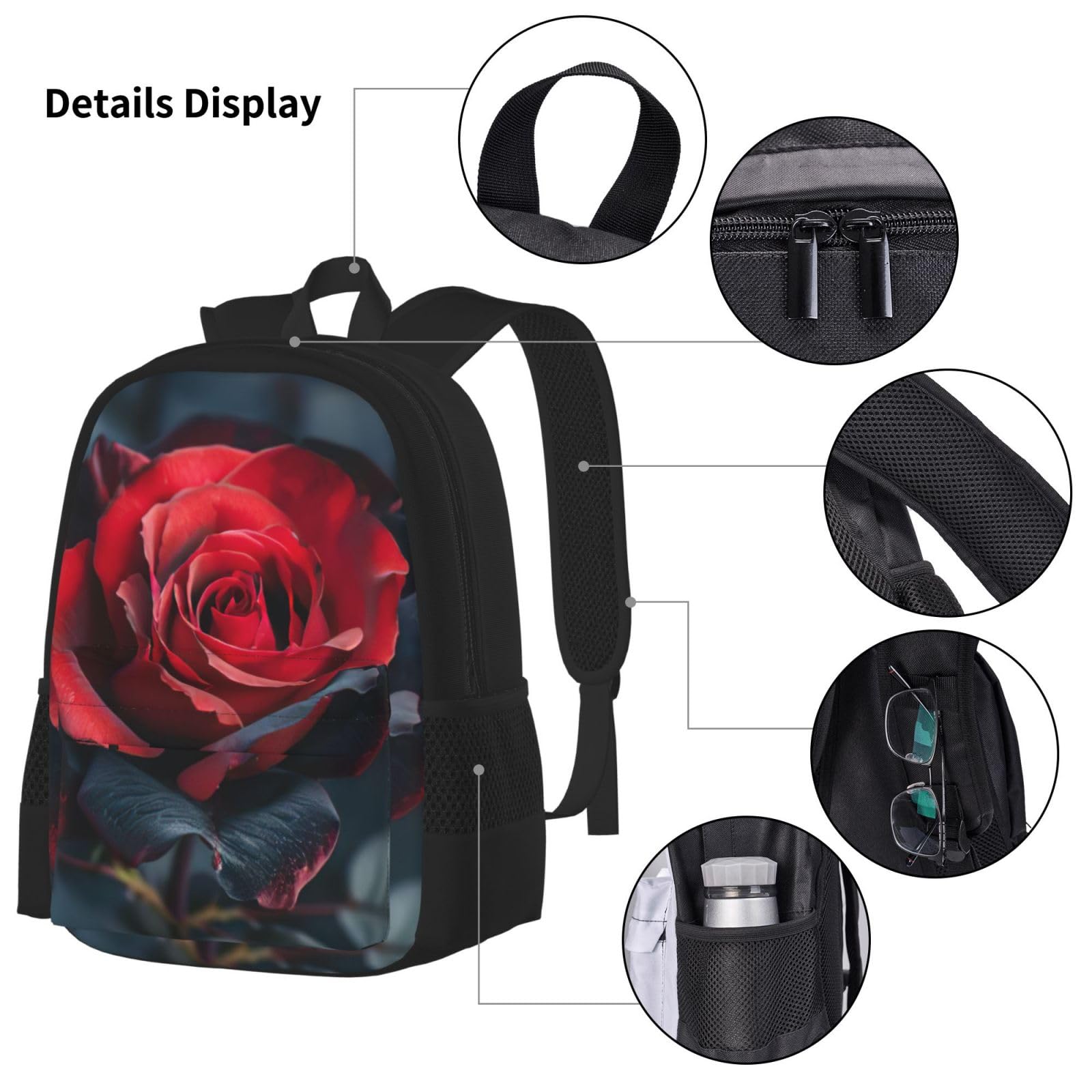 Zaino, borsa portapranzo, astuccio, set da 3 pezzi, per lavoro e