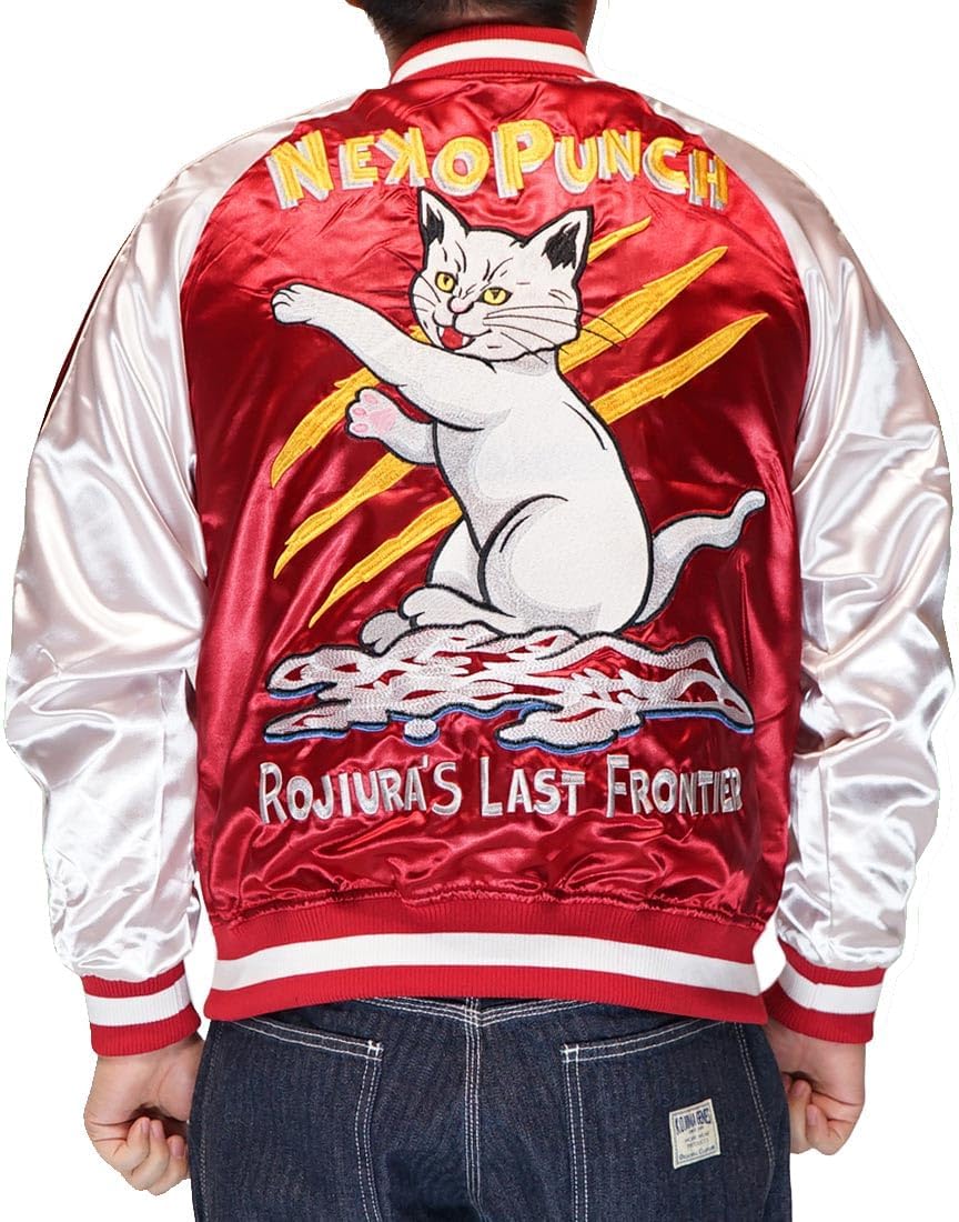 かずニャン 鬼神刺繍スカジャン L L Embroidered jumper(SUKAJYAN) | あさひ