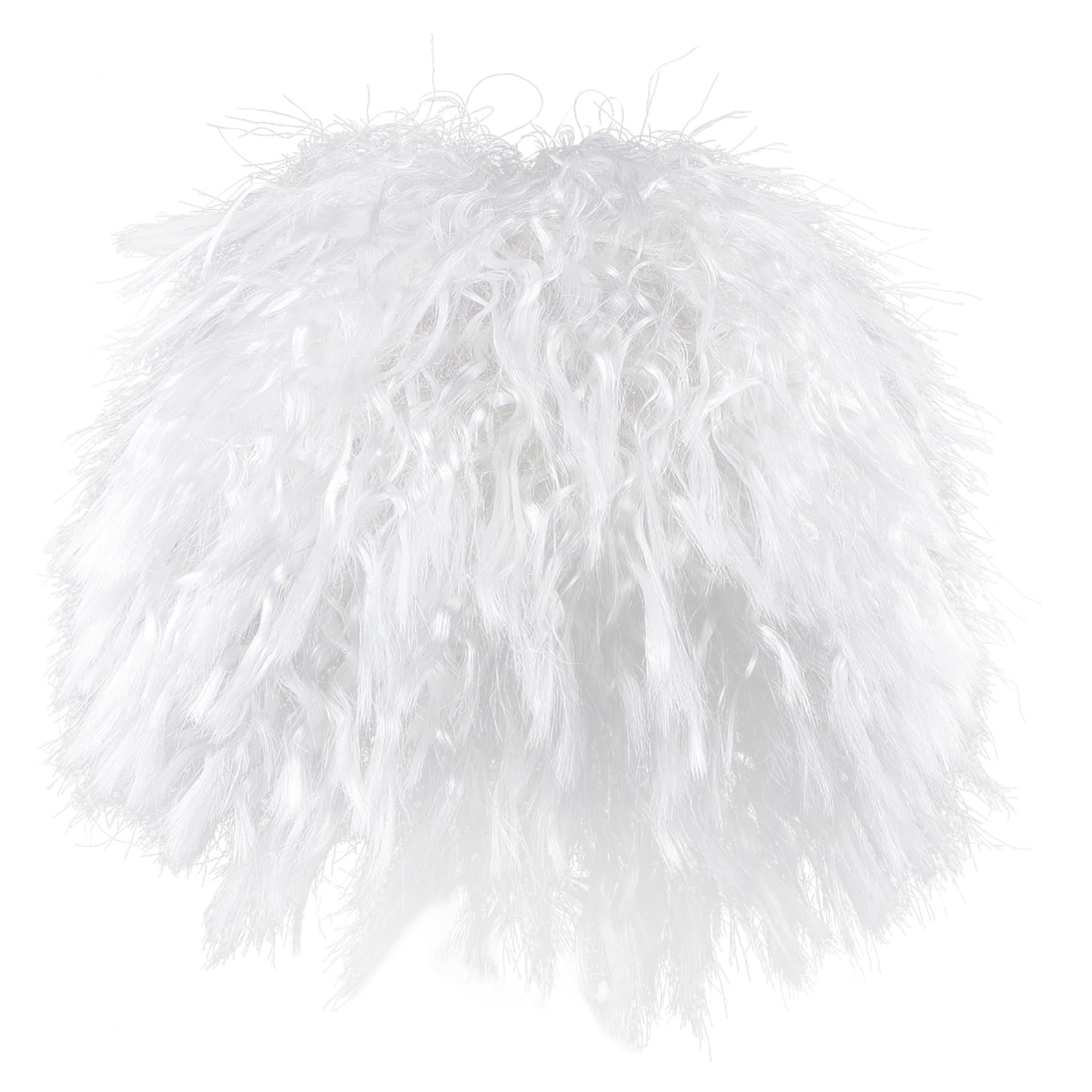 Baluue White Braid Perm Wig Stylish Headpiece Wig Cap Perfect for Costume Cosplay