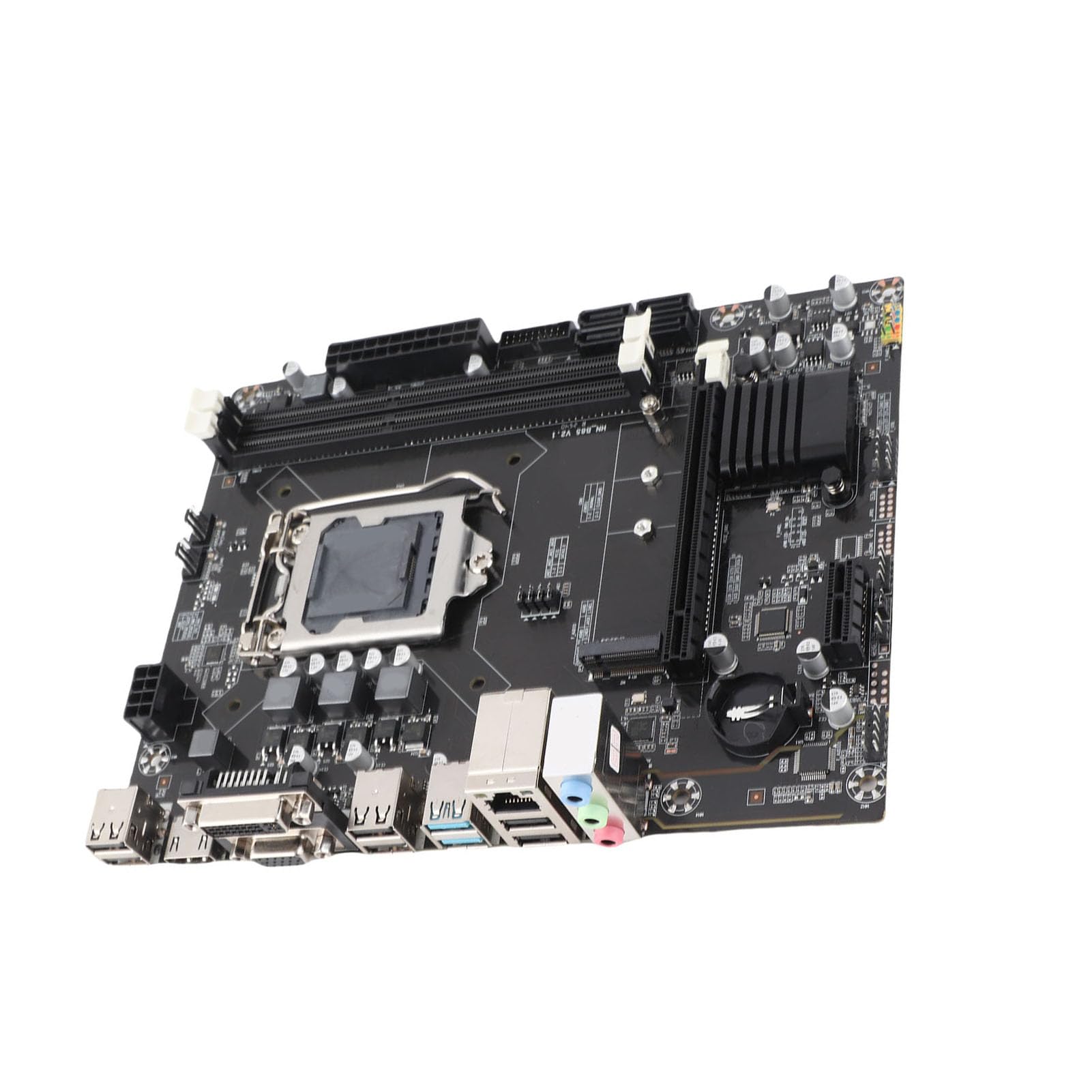 Placa Base para PC B85, Placa Base para Computadora de Escritorio Disco Duro M.2 Interfaz de CPU de 1150 Pines Tarjeta de Red 100M con Puente de Conversión de Modo NVME/SATa