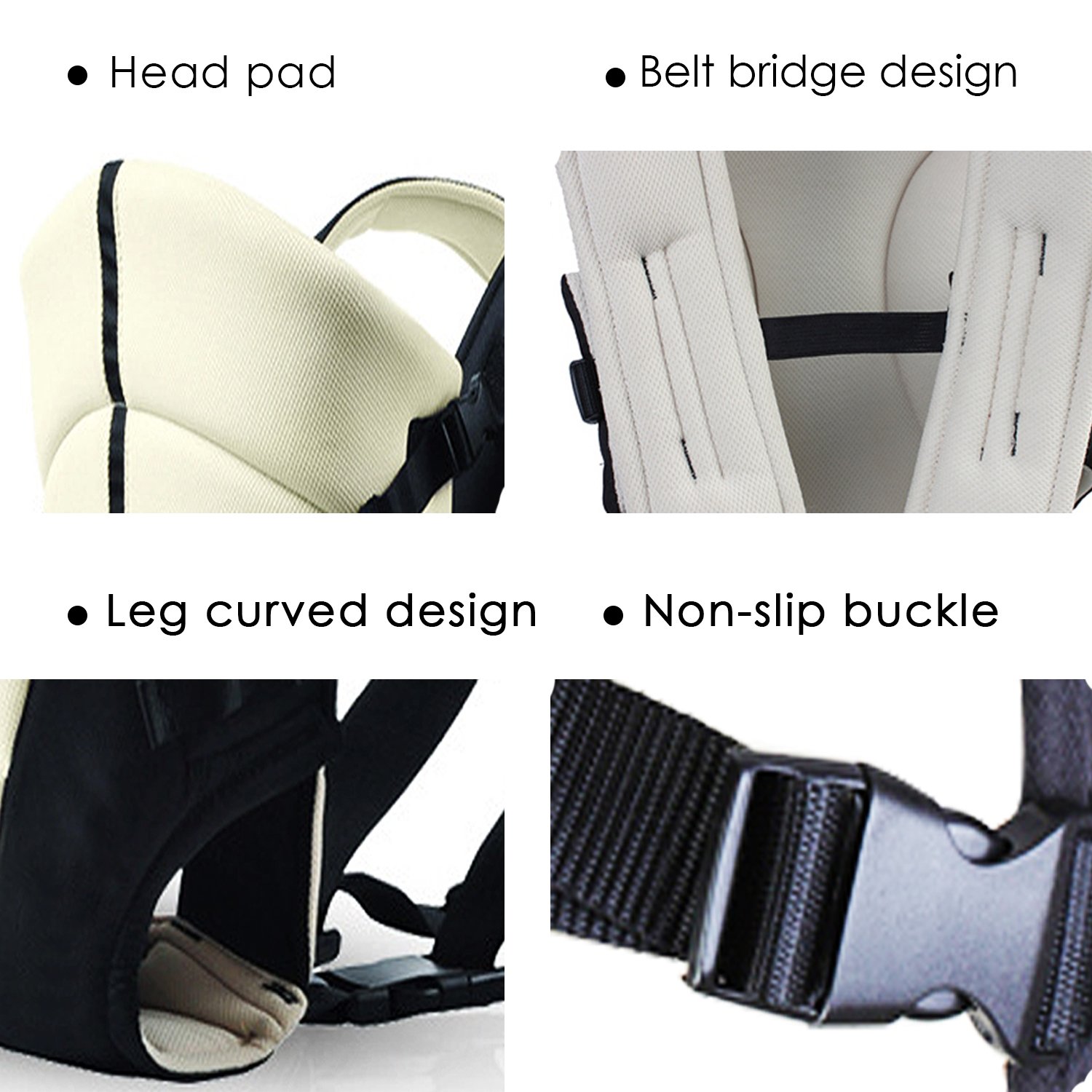 SONARIN Classic Marsupio Neonati anteriore e posteriore,portantina per bebè,Ergonomica, misura unica per tutti, si adatta alla crescita del tuo bambino, metodo a tre portatori(Beige)