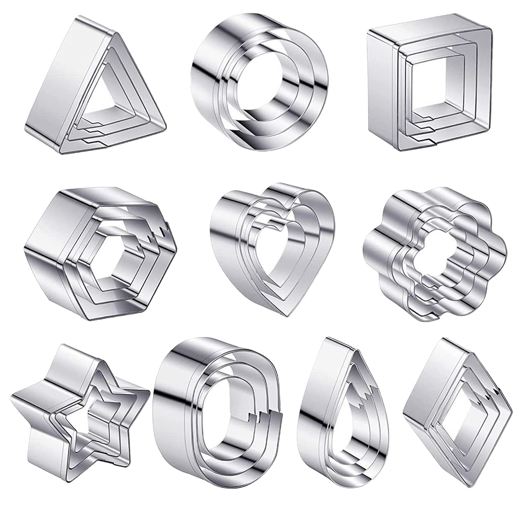 Yayatty 156 Pcs Polymer Clay Cutters for Earrings 33 Clay Earring Cutters with Earring Cards - Image 2