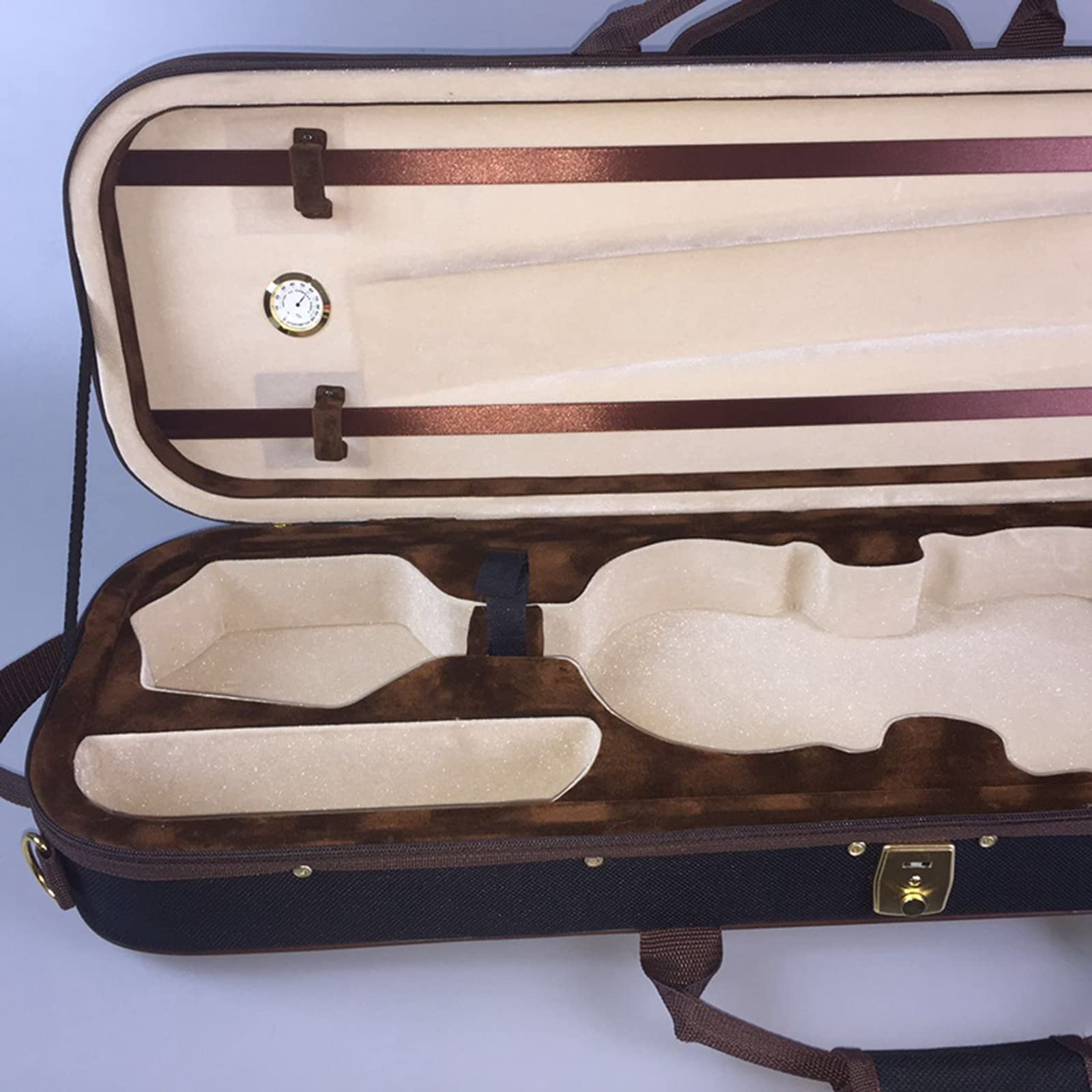 4/4 Geigenkoffer in Voller Größe - Violinenkoffer Mit Hygrometer, Leicht, Verstellbare Träger