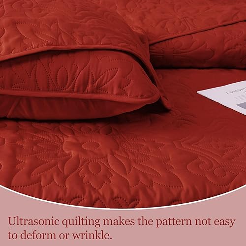 Miniatura 6 de Whale Flotilla Juego de edredón de 2 piezas, tamaño individual, suave juego de ropa de cama ultrasónica en relieve, colcha ligera con patrón bohemio