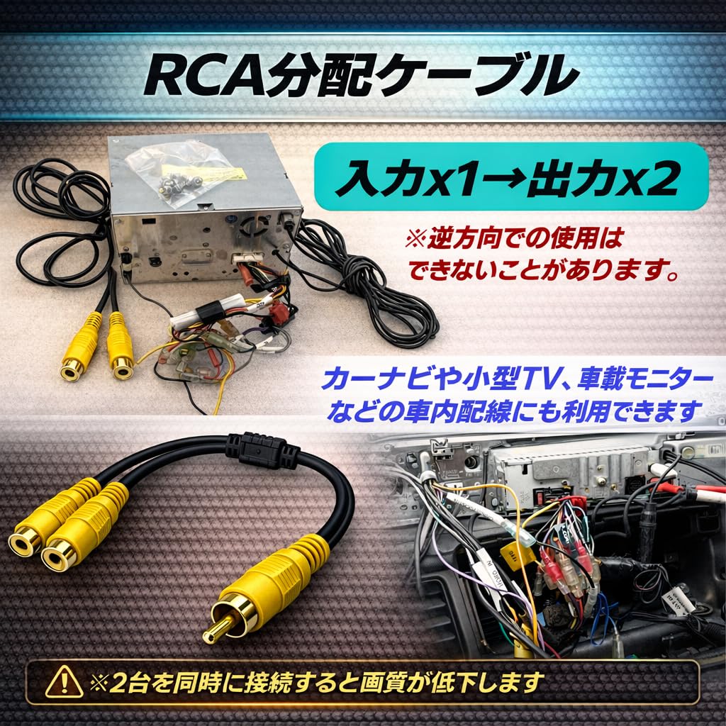 Amazon | RCA 映像分配ケーブル 30cm 75Ω OFC 金メッキプラグ 映像(黄