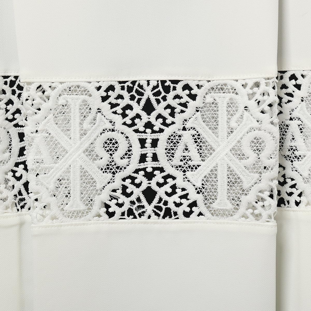 Catholic Premium Clergy Vestment Set Elegant White Surplice with Pleated Lace Details