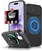 Vista 79 de Funda magnética para iPhone 11 Pro compatible con carga inalámbrica MagSafe, con 2 protectores de pantalla, anillo kickstand de 360° integrado +