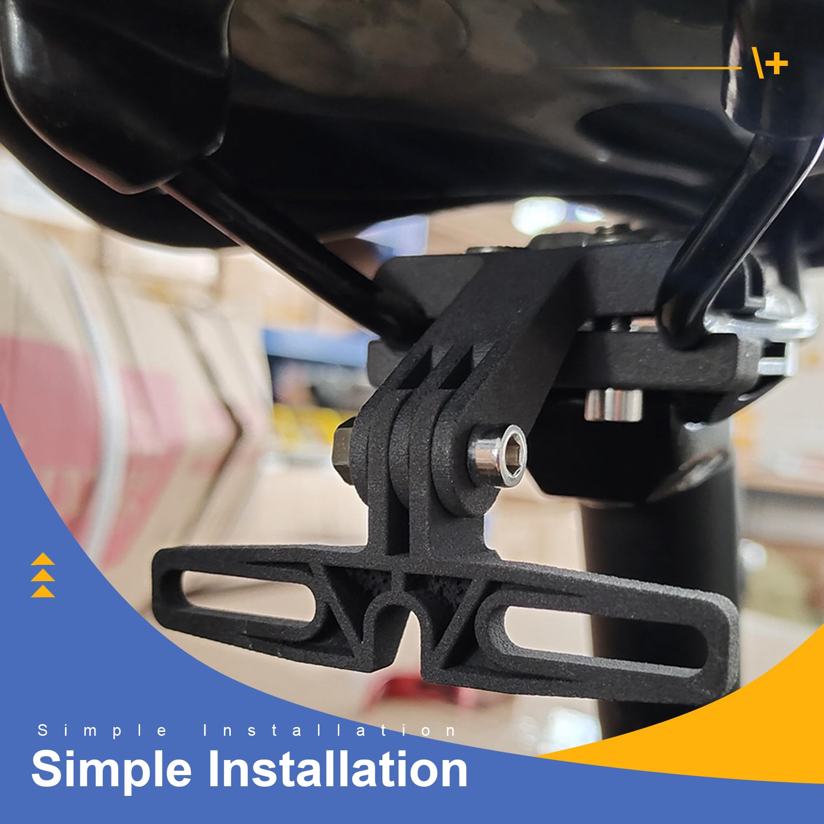 Supporto elettrico per bicicletta posteriore con supporto per fotocamera, compatibile con e-bike e accessori per bicicletta, alta all'usura