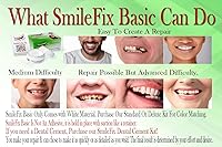 Vista 2 de SmileFix - Reparación dental básica - para dientes perdidos o dañados - Repara huecos, dientes perdidos, espacios, dientes rotos, reparaciones