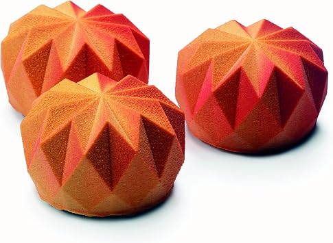 Dinara Kasko Mini Origami silicone mold for Baking. Geometric 3D silicone mold for cake or mousse, 4pcs. by world famous pastry chef Dinara Kasko