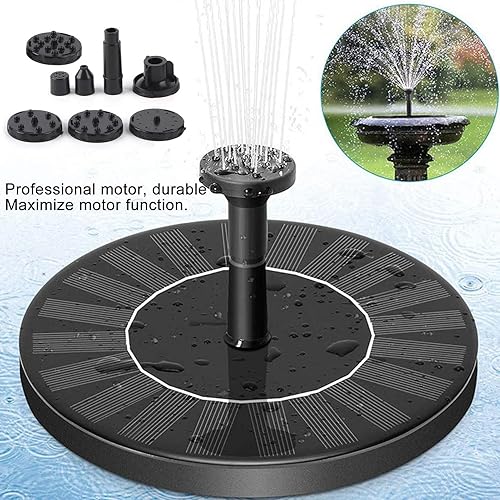 Miniatura 6 de Bomba de fuente solar, fuente de agua para decoración de piscina, 6.3 x 0.8in para baños de pájaros al aire libre, decoración de jardín, estanque