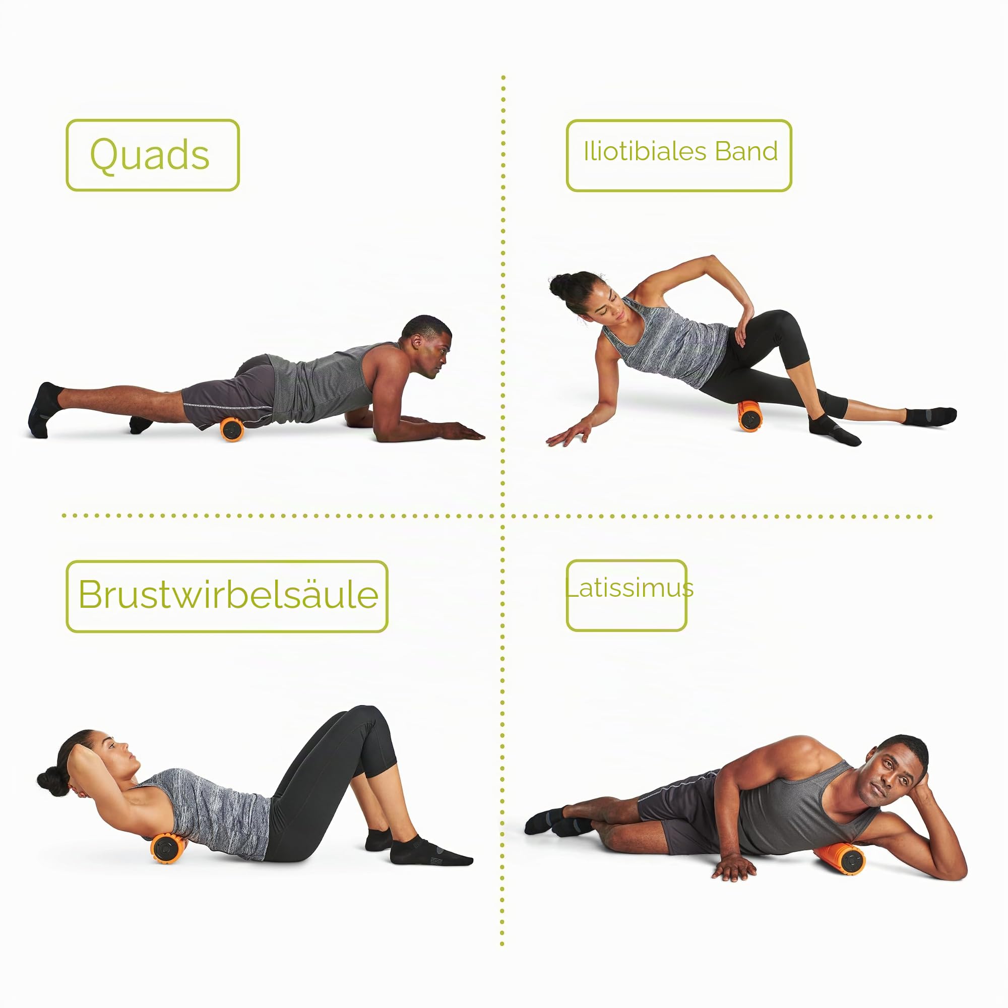 Trigger Point TriggerPoint Grid Vibe Plus Faszienrolle, Kompakte Massagerolle, mit Vibrationtechnologie für Muskelentspannung, Orange, 12"/30cm, Einheitsgröße