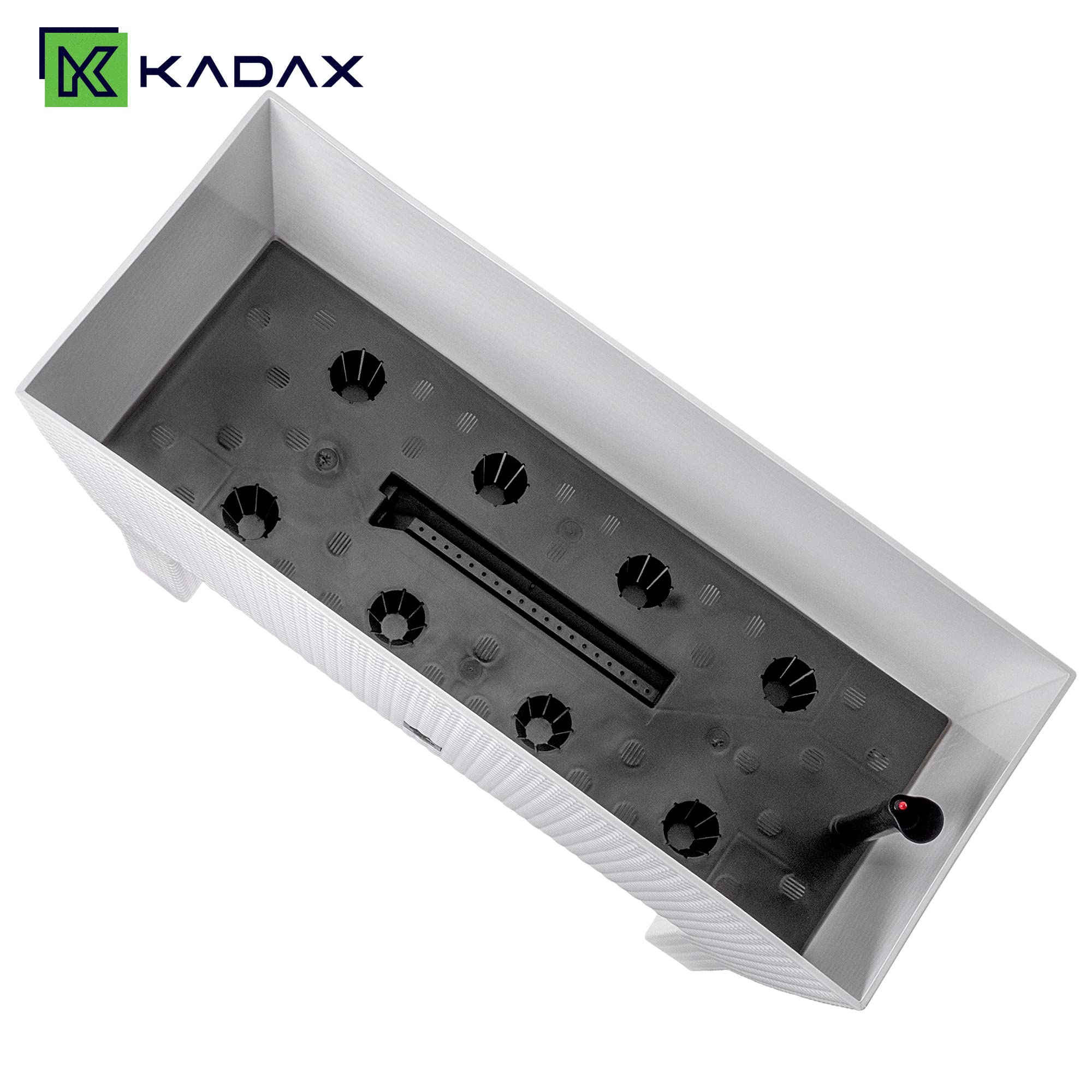 KADAX Pot de Fleurs sur Pieds, Plate-Bande surélevée en Plastique, Disponible en 2 Tailles, bac à Plantes en rotin, bac à Fleurs pour Jardin, Balcon, terrasse, bac à Plantes, Parterre (80 cm/Blanc)