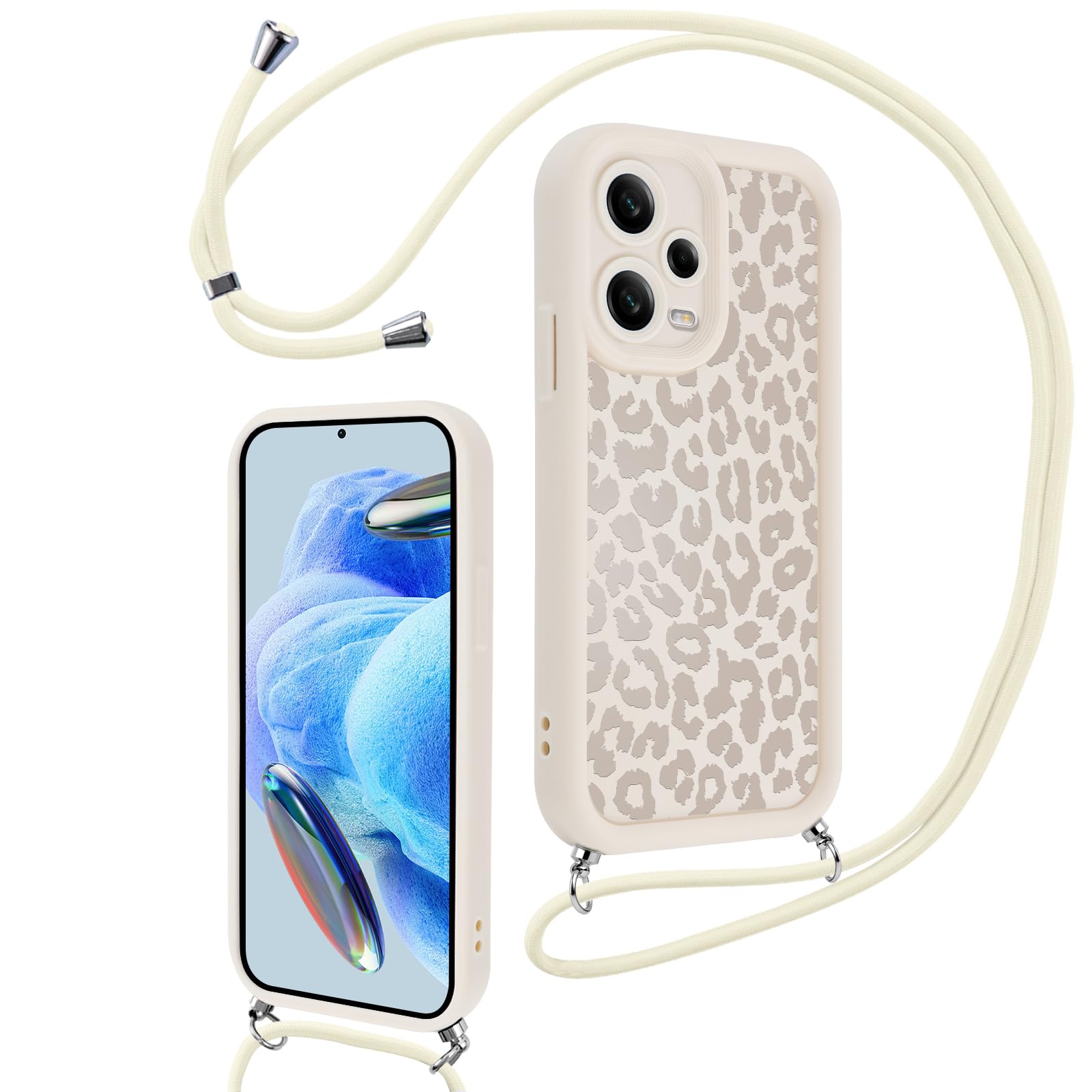 EuoDuo Cover Cordino per Oppo A18 4G / Oppo A38 4G Cellulare Laccetto Custodia Colore Carino Silicone TPU Antiurto Protettivo Regolabile Collana Case - Verde