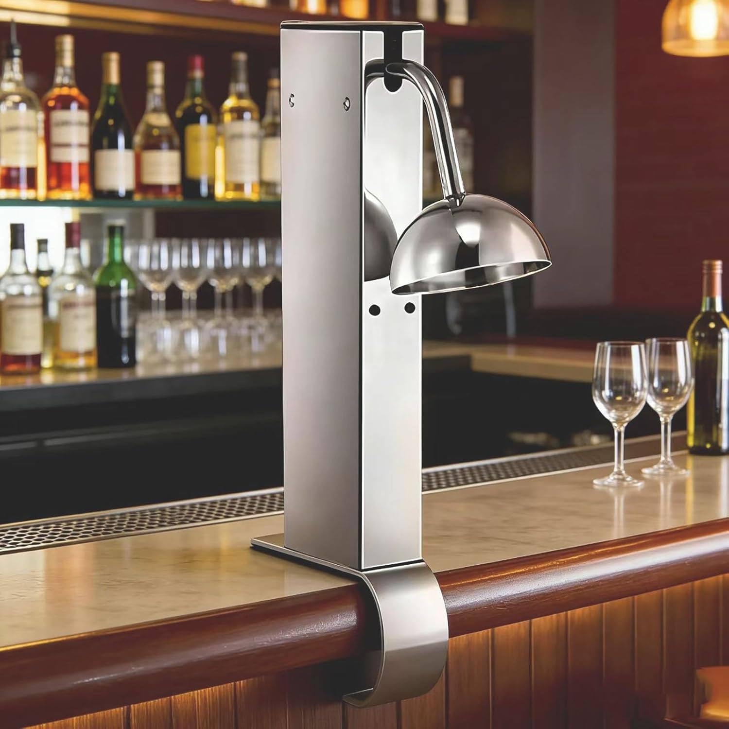 Enfriador de vidrio comercial, escarchador de vidrio CO2 con luz LED, la copa se puede congelar rápidamente a -25 °C, congelación rápida de 6 segundos para copas de vino, cócteles y cerveza. A