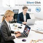 TECKNET Bluetooth Wireless Mouse(BT5.2/3.0 & 2.4G), Silent Click Computer Mouse, 5-Level Adjustable DPI, Ergonomic Portable Computer Mouse for Laptop, PC, Mac, Chromebook - Purple