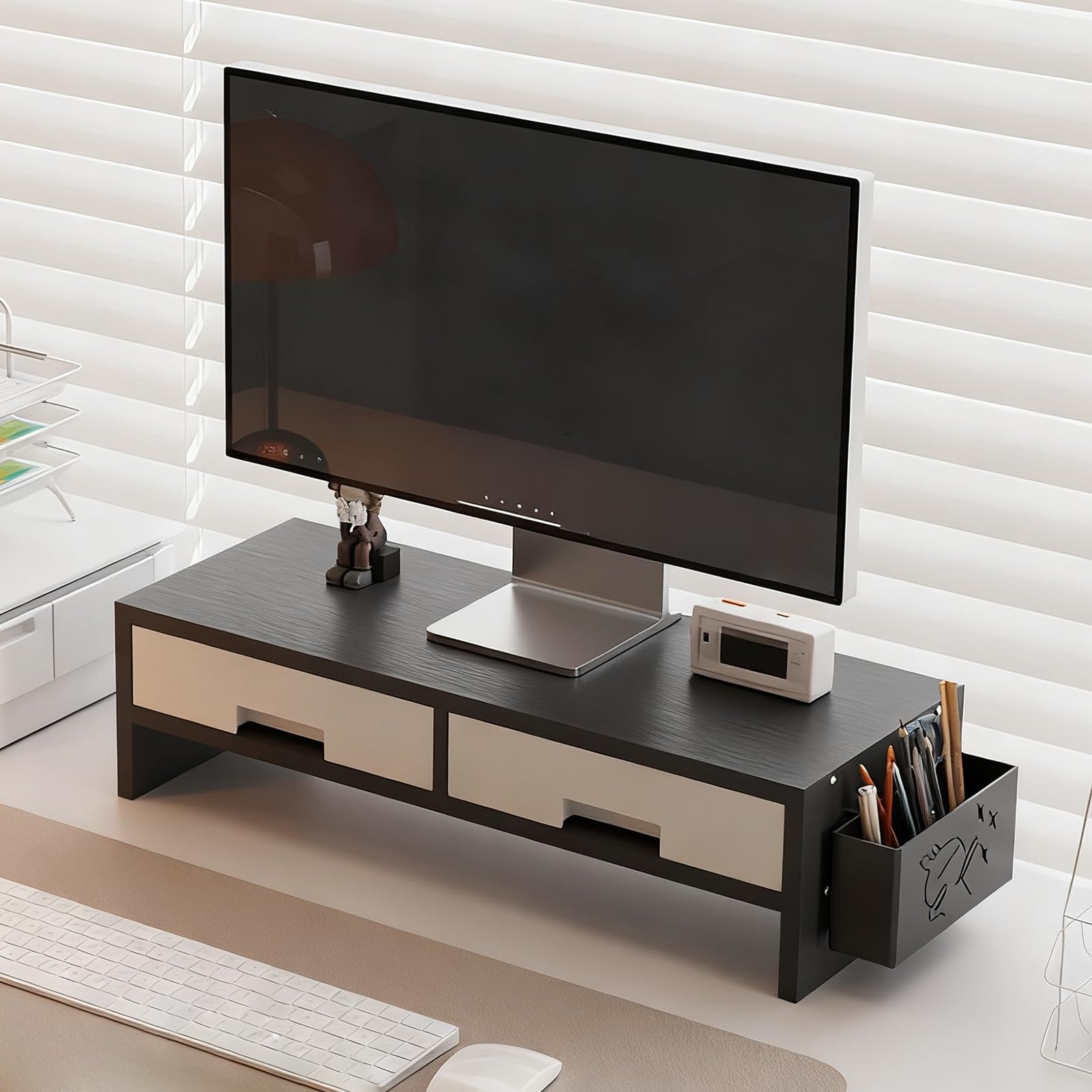 Supporto Alzamonitor Supporto Robusto Con Estensione Regolabile E | Alzatore Monitor Per Scrivania Computer Per Famiglia E Casa Uso Interno Studio Camera Da E Stanza